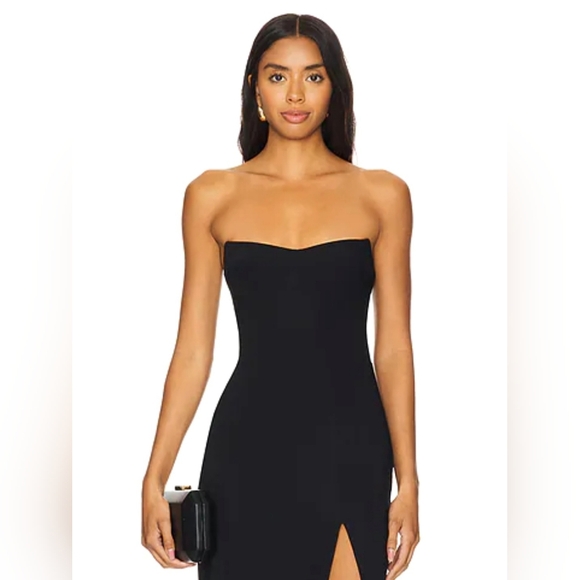 NEW Amanda Uprichard X Revolve Black Strapless Ivy Gown | Size Medium - Picture 5 of 8